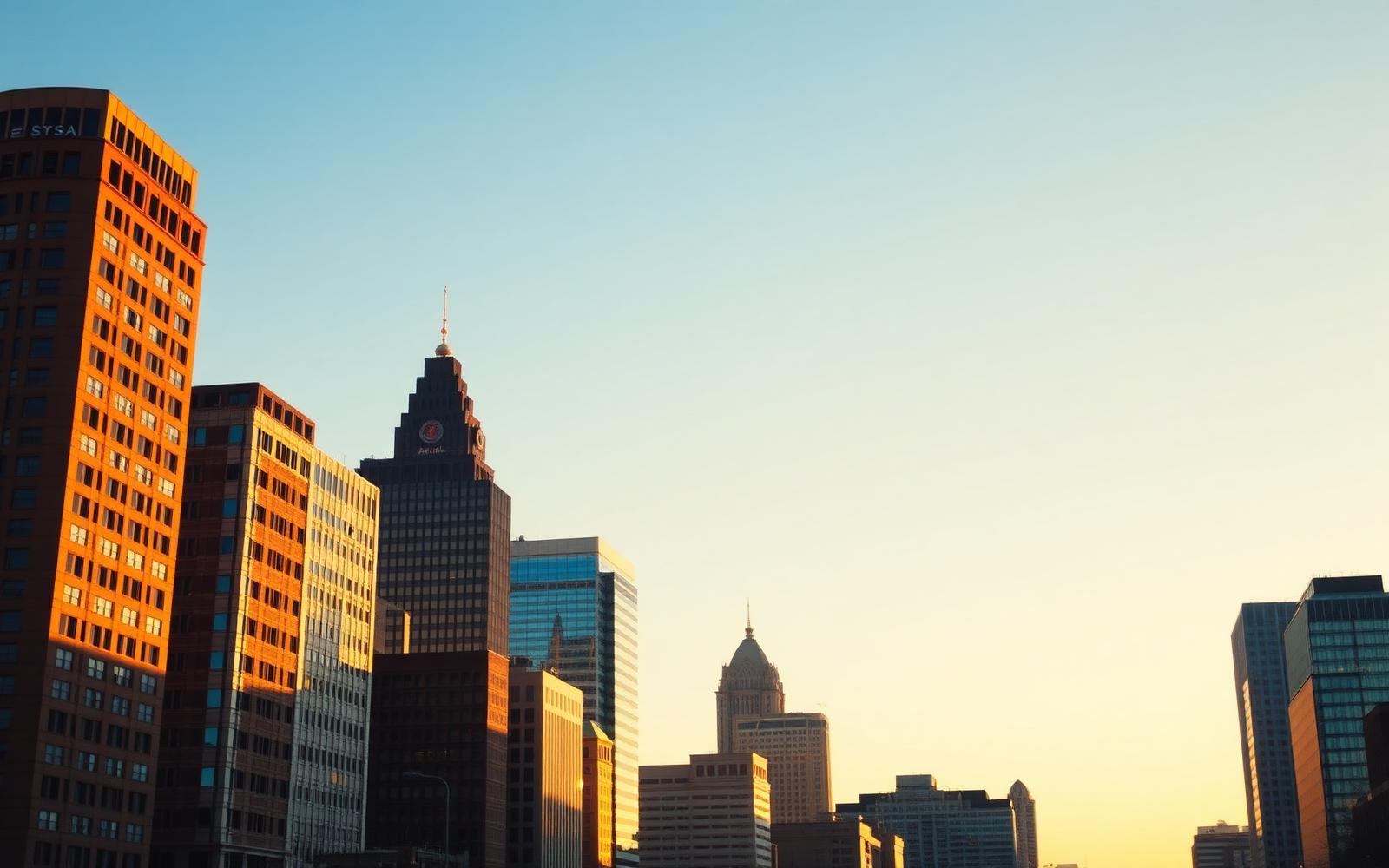 Downtown Atlanta skyline at golden hour
